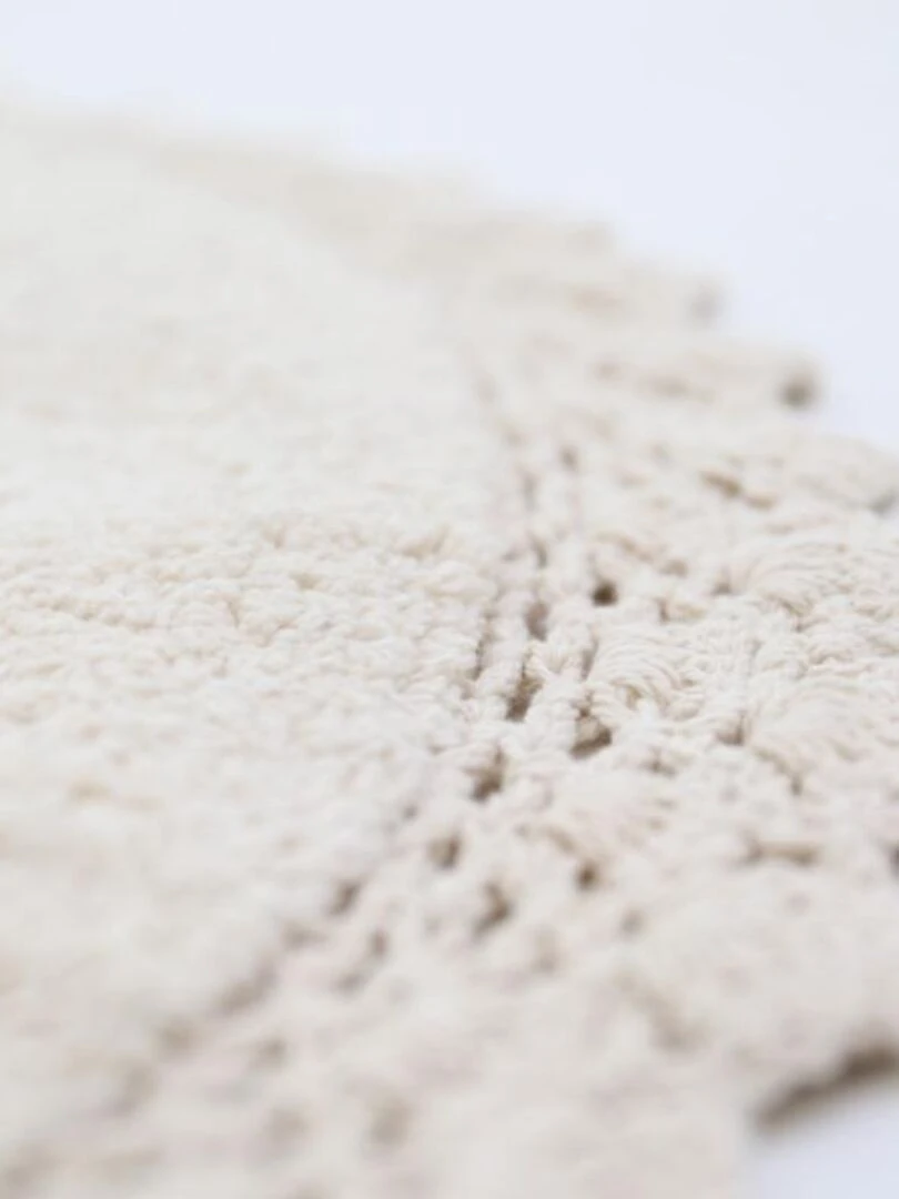 Tapis rond Perla écru (110 cm)   Ecru