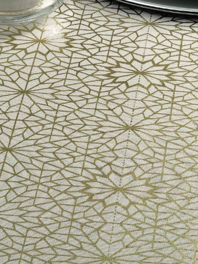 Nappe Polyester à motifs Stella Jaune