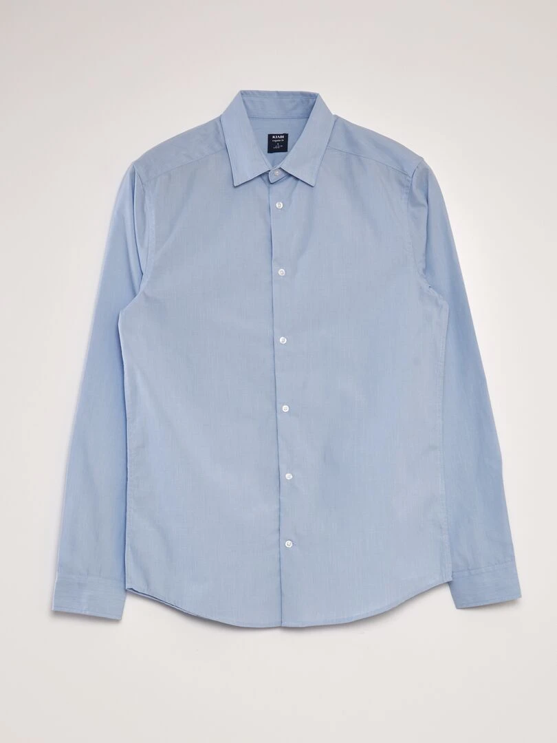 Chemise classique unie Bleu ciel