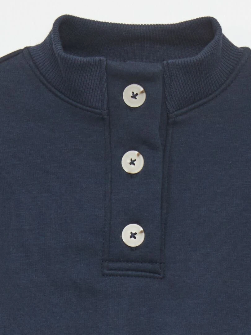 Sweat col camionneur Toujours + de douceur Marine