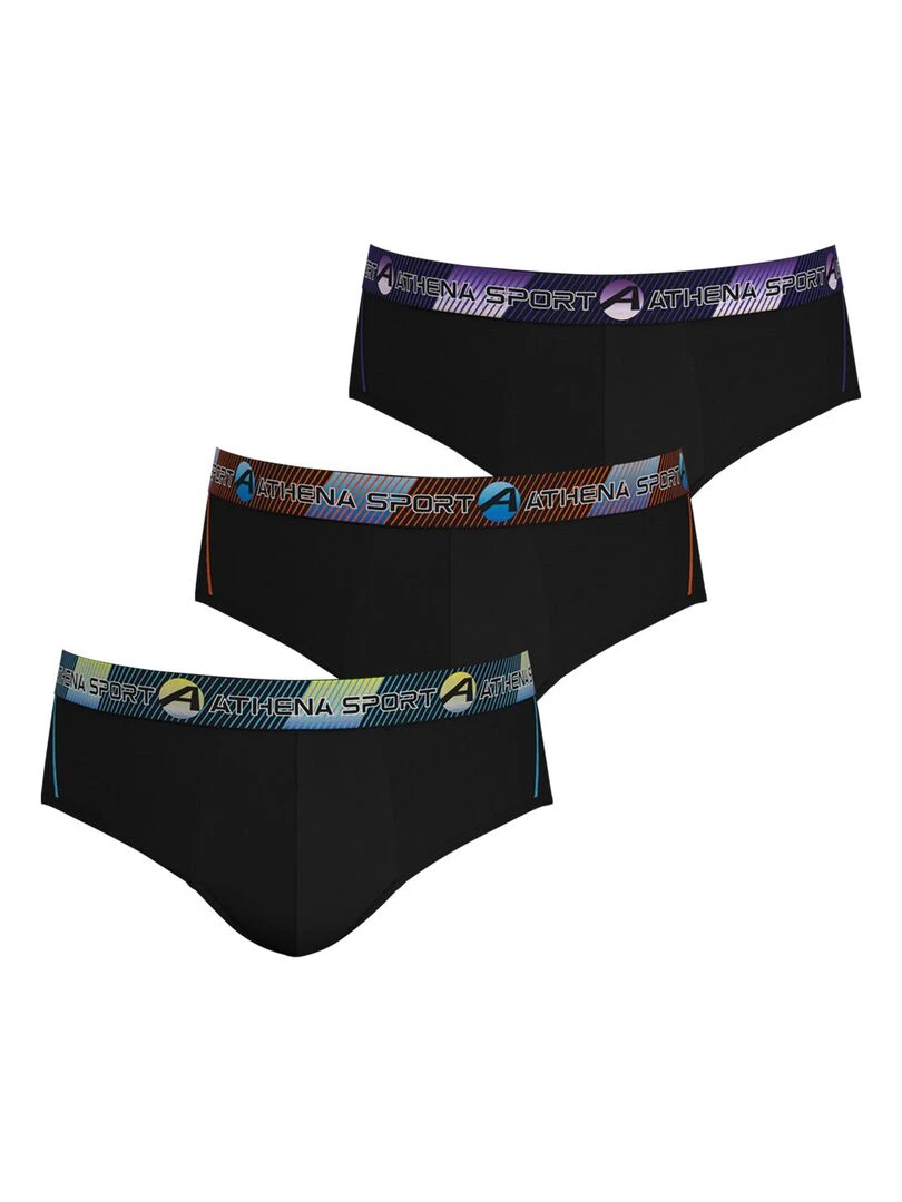 Lot de 3 slips homme Training Noir