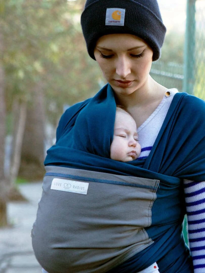 Écharpe L'Originale JPMBB   BLEU PAON  Eléphant   Bleu gris