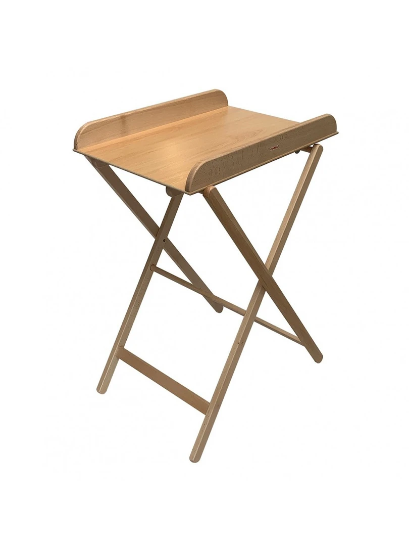 Combelle   Table À Langer Jade Pliante   Vernis Naturel   82x87x55 Cm   Marron
