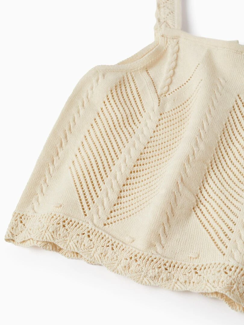 Débardeur en Maille pour Fille  PICASSO   Beige clair