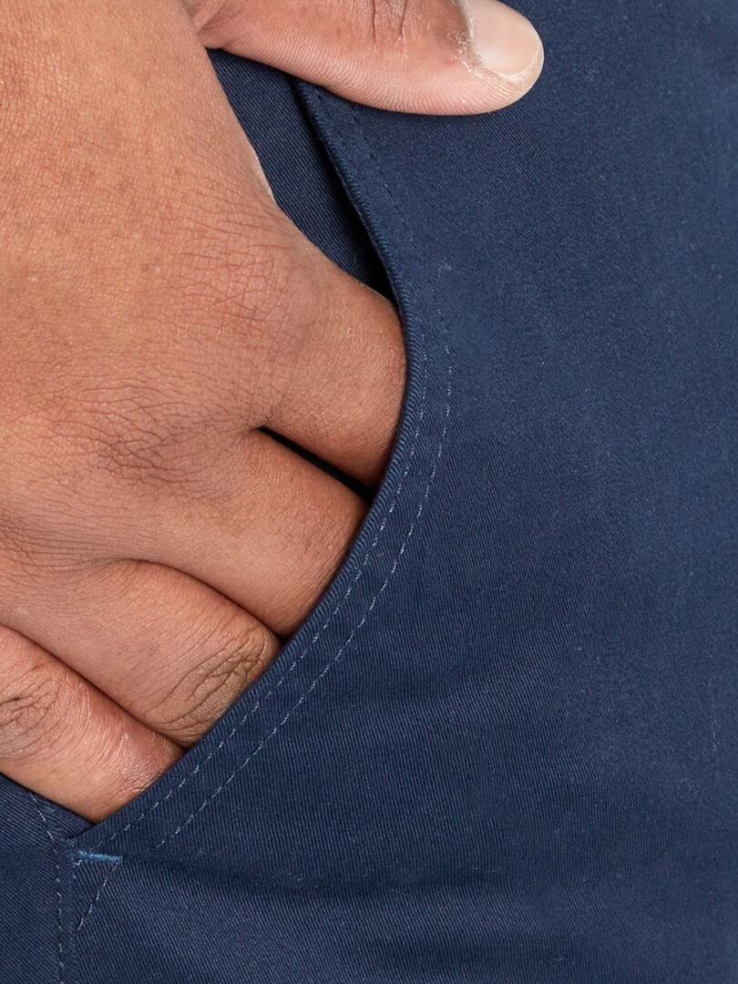 Chemise droite et stretch   Bleu marine