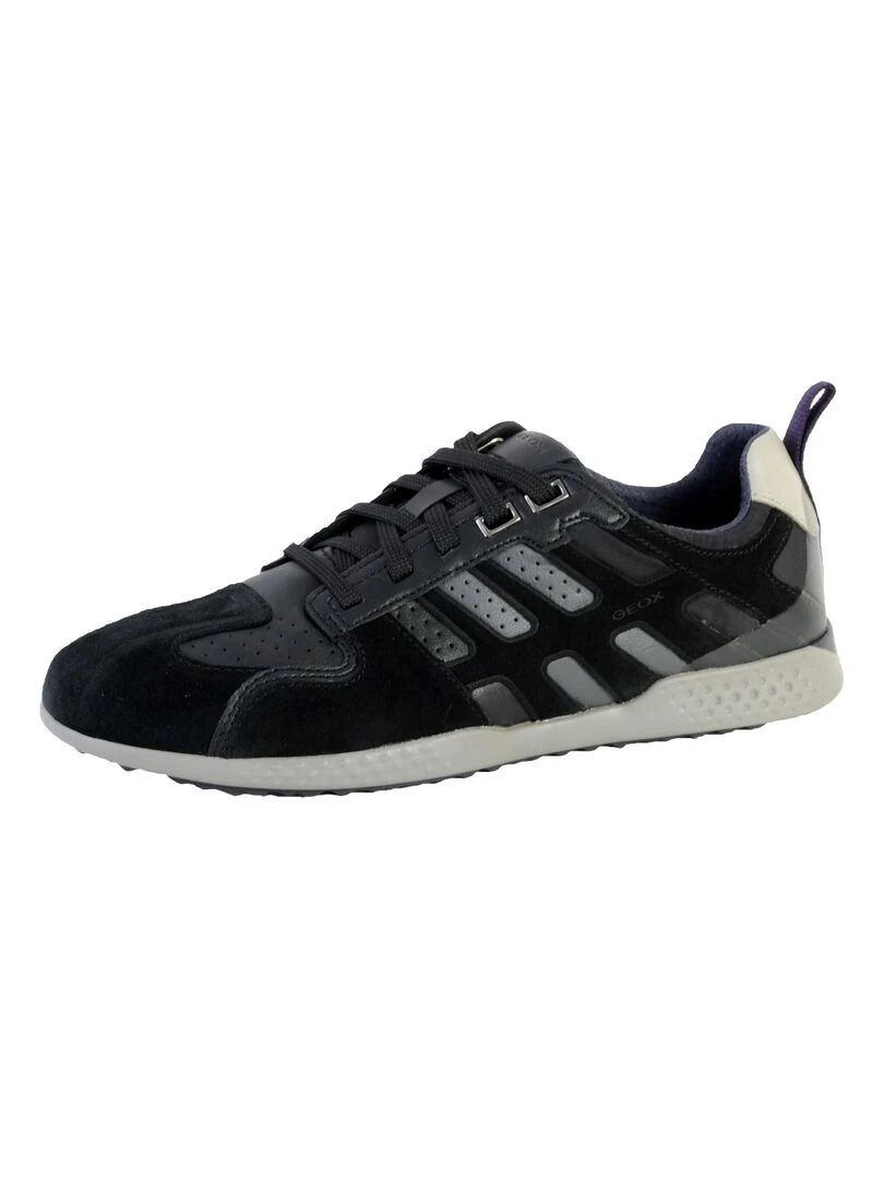 Basket Geox U Snake.2 A Suede+Nylon Noir