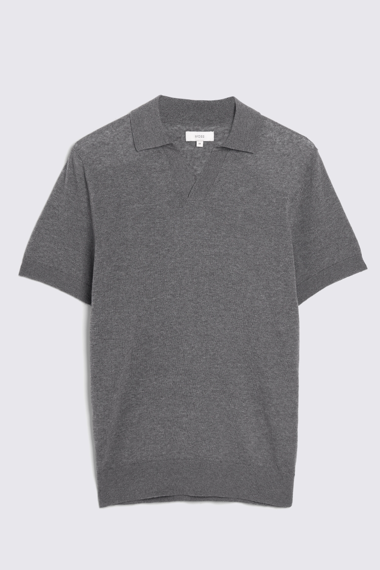 Linen Blend Light Sage Skipper Polo   Buy Online at Moss
