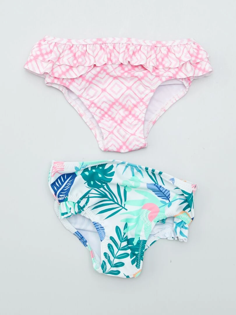 Lot de 2 culottes de bain Multicolore