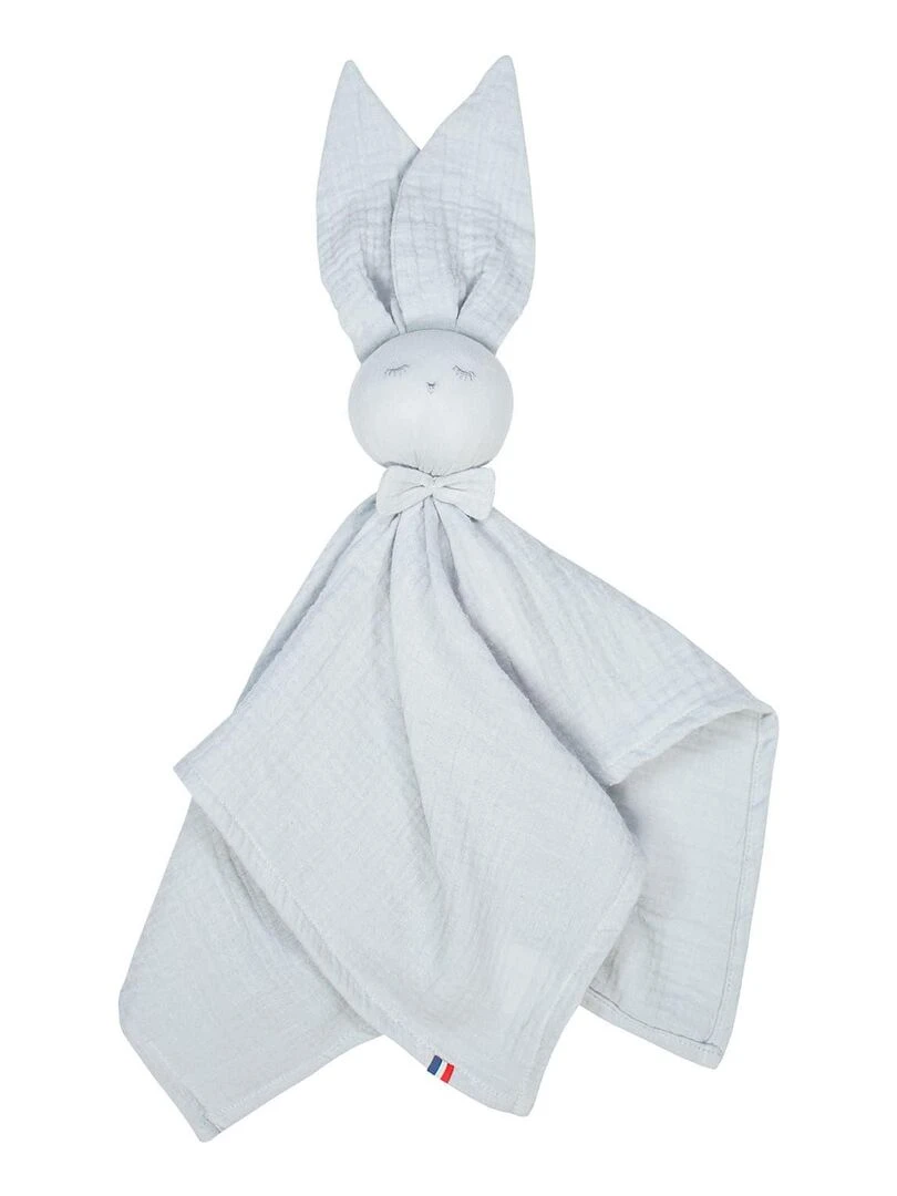 Doudou plat Lapin personnalisable Jeanne Gris