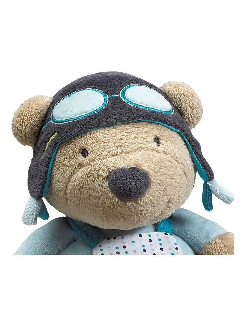 Doudou Ourson en velours Bleu SAUTHON Bleu