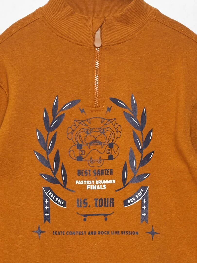 Sweat à col camionneur   So Easy   Marron