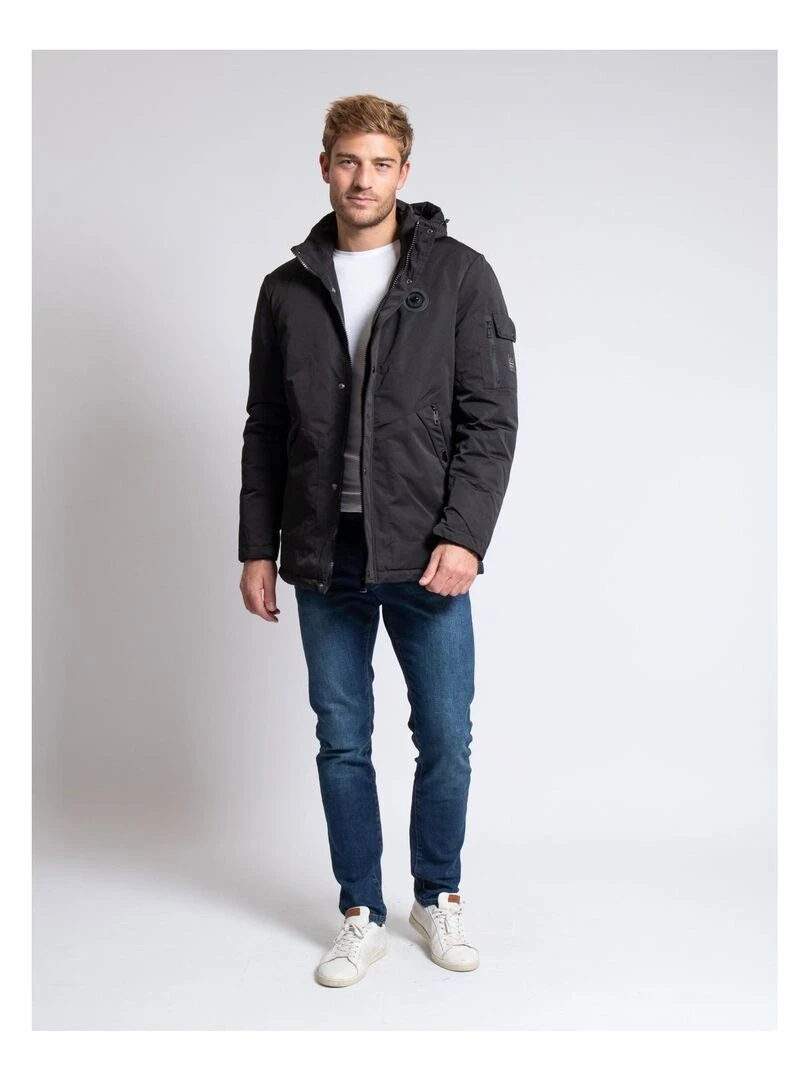 Parka mi longue capuche ZATOICHA   Noir