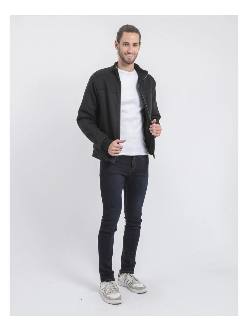 Gilet zippé col montant WILZOKY   Noir