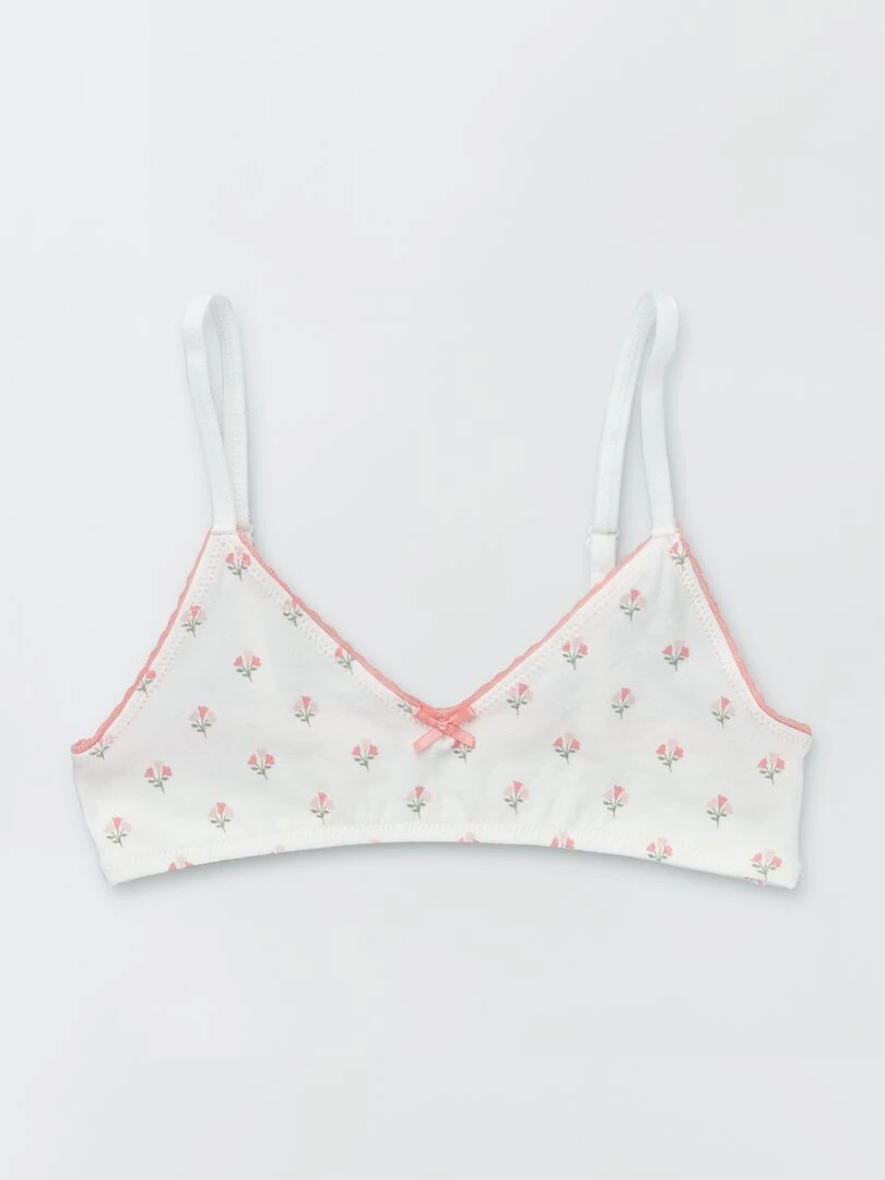 Lot de 2 brassières   Rose/blanc