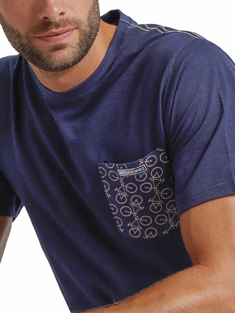 Pyjama short t shirt Bikely Antonio Miro   Bleu marine