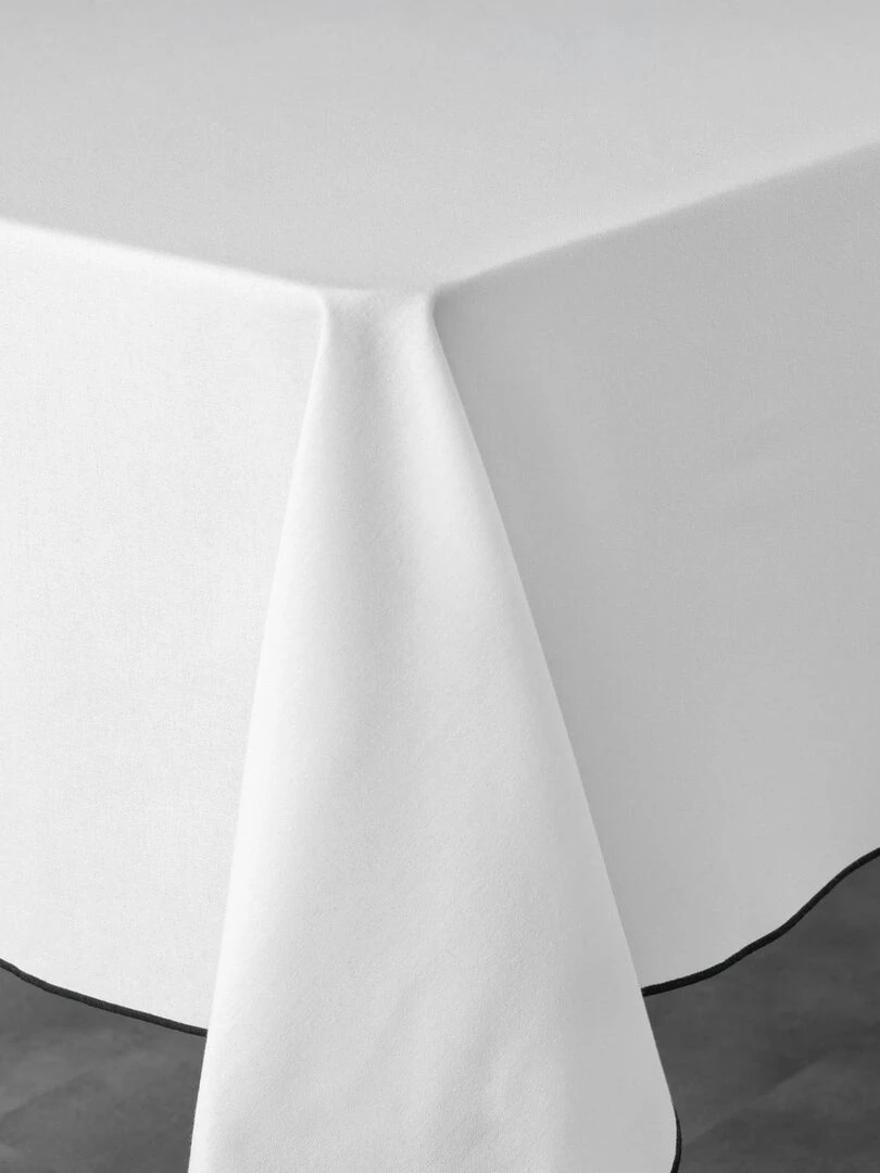 Nappe bourdonnée en coton recyclé Blanc
