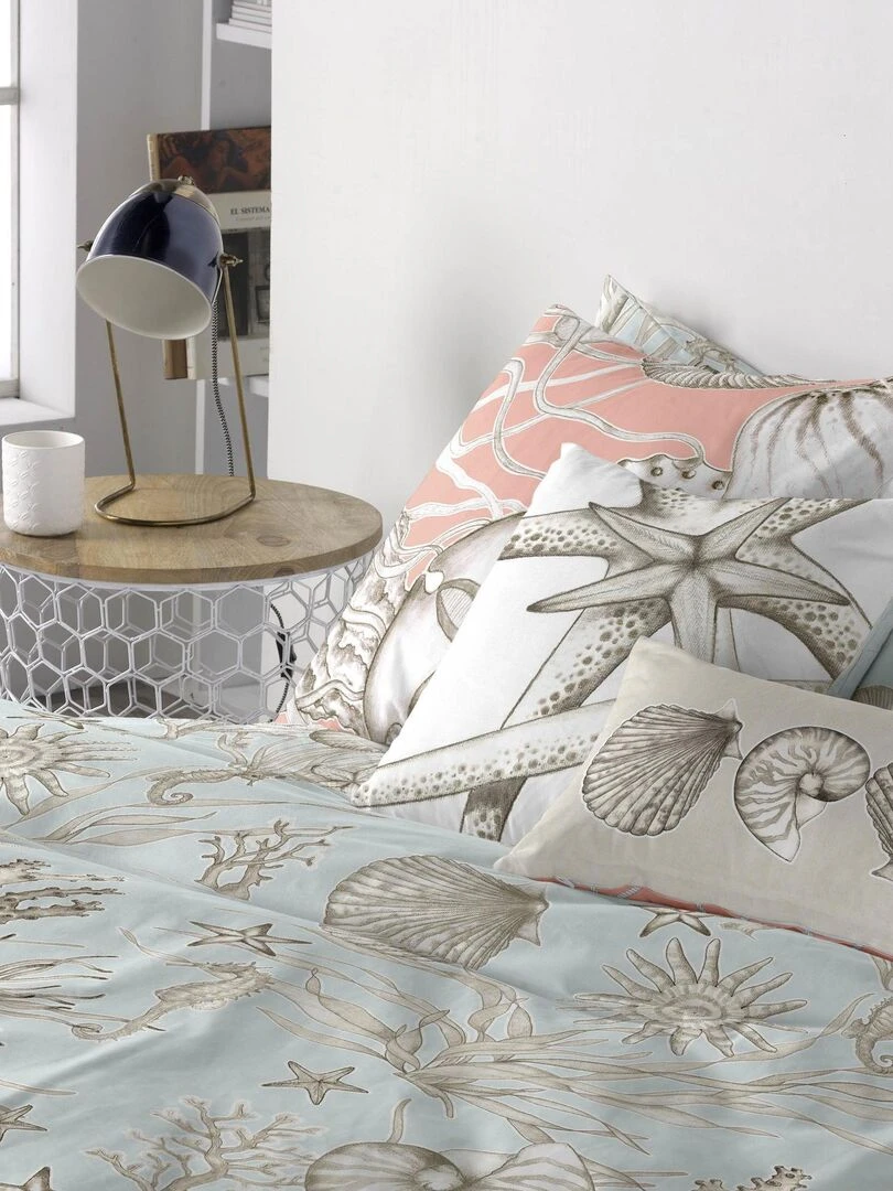 Housse de coussin Coral reef "Happyfriday" Blanc