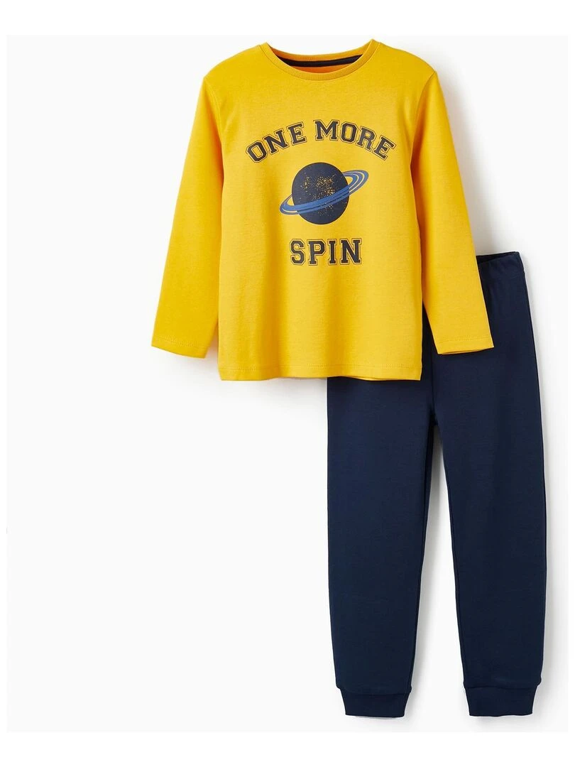 Pyjama à manches longues pour garçon 'One More Spin' manches longues OUT OF THIS WORLD Jaune