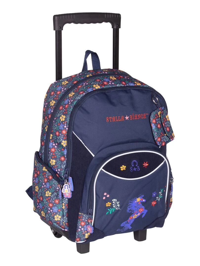 SAC A DOS A ROULETTES STALLA POLKA Bleu marine