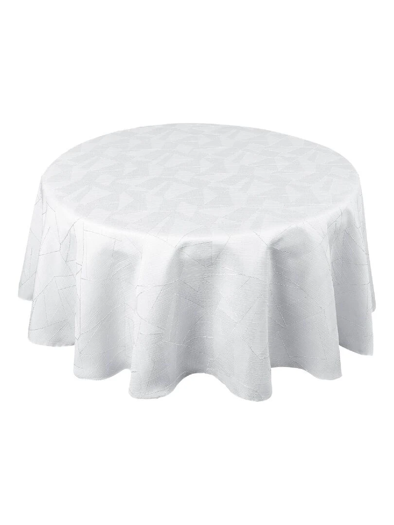 Nappe ronde outdoor aux motifs graphiques Blanc