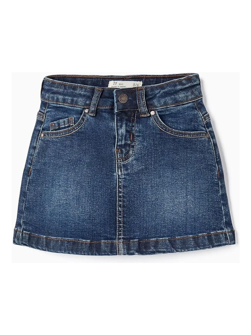Mini Jupe En Denim En Coton Pour Fille THE WAVE TRIBE Bleu