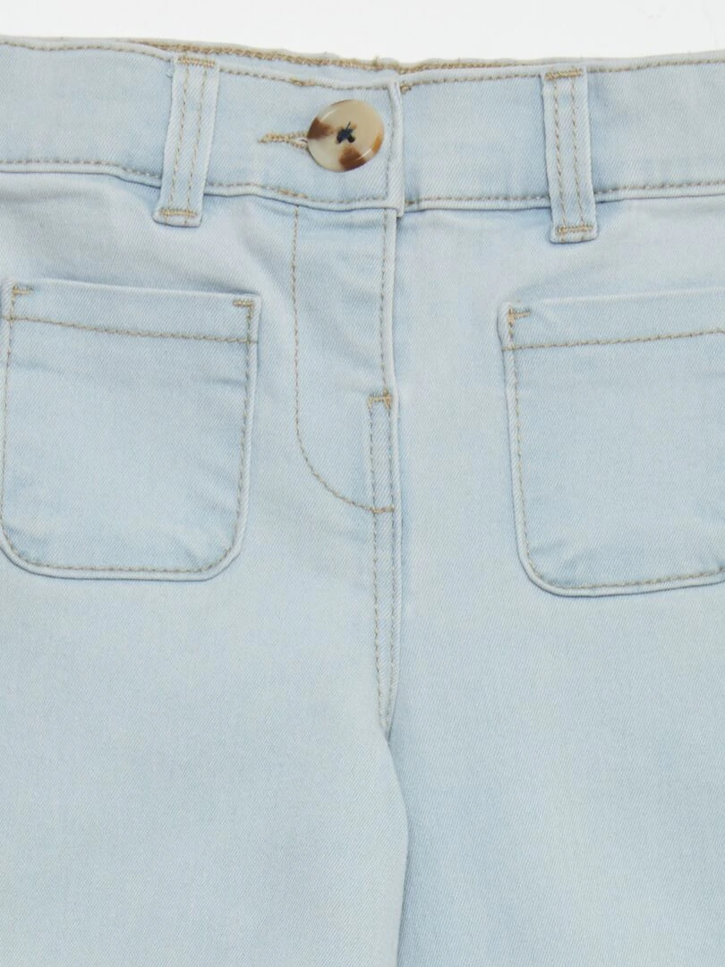 Jean large ajustable à la taille   Bleu clair