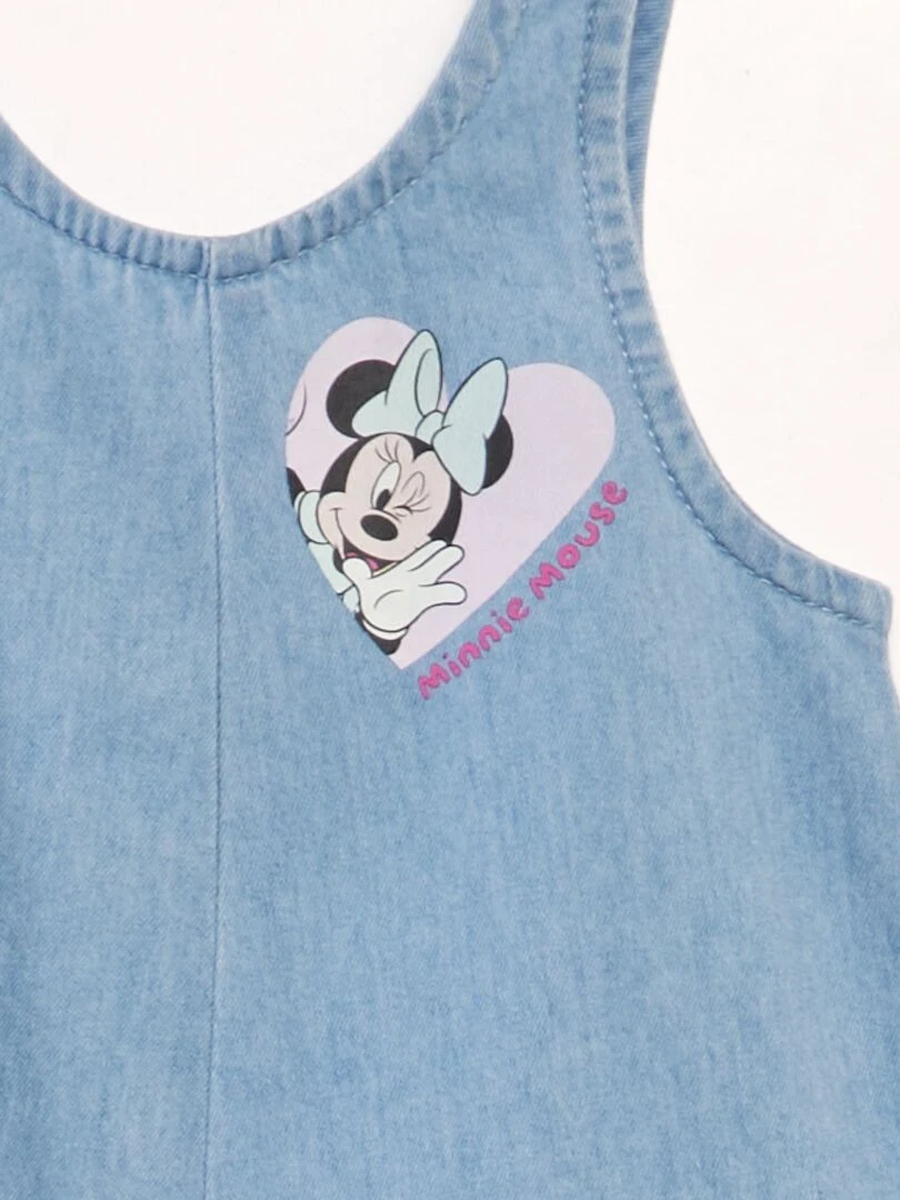 Combishort denim + T shirt imprimé 'Minnie'   2 pièces   Minnie