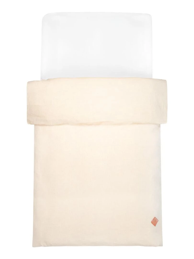 Housse de couette réversible en Lin lavé Beige