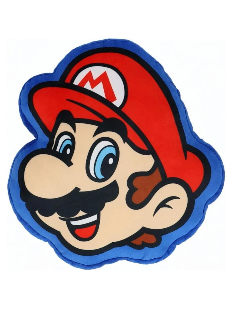 Coussin Forme 3D Super Mario 100% Polyester Bleu