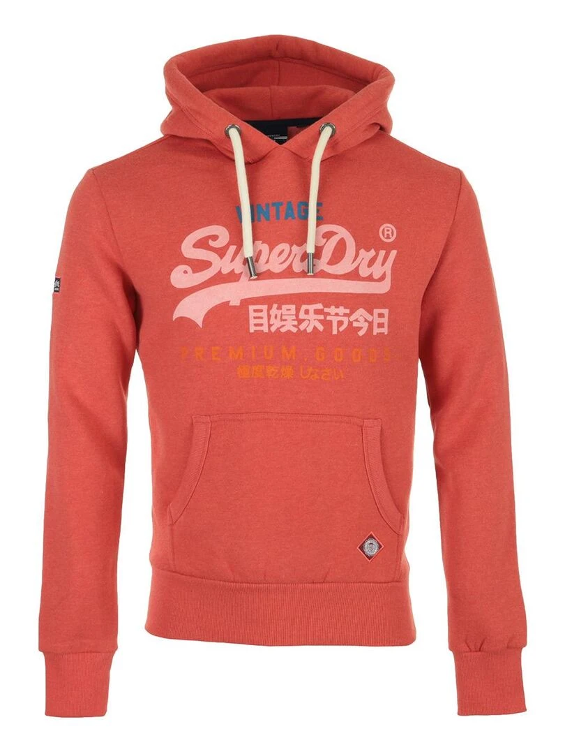 Sweat Superdry VL Tri Hood Rouge