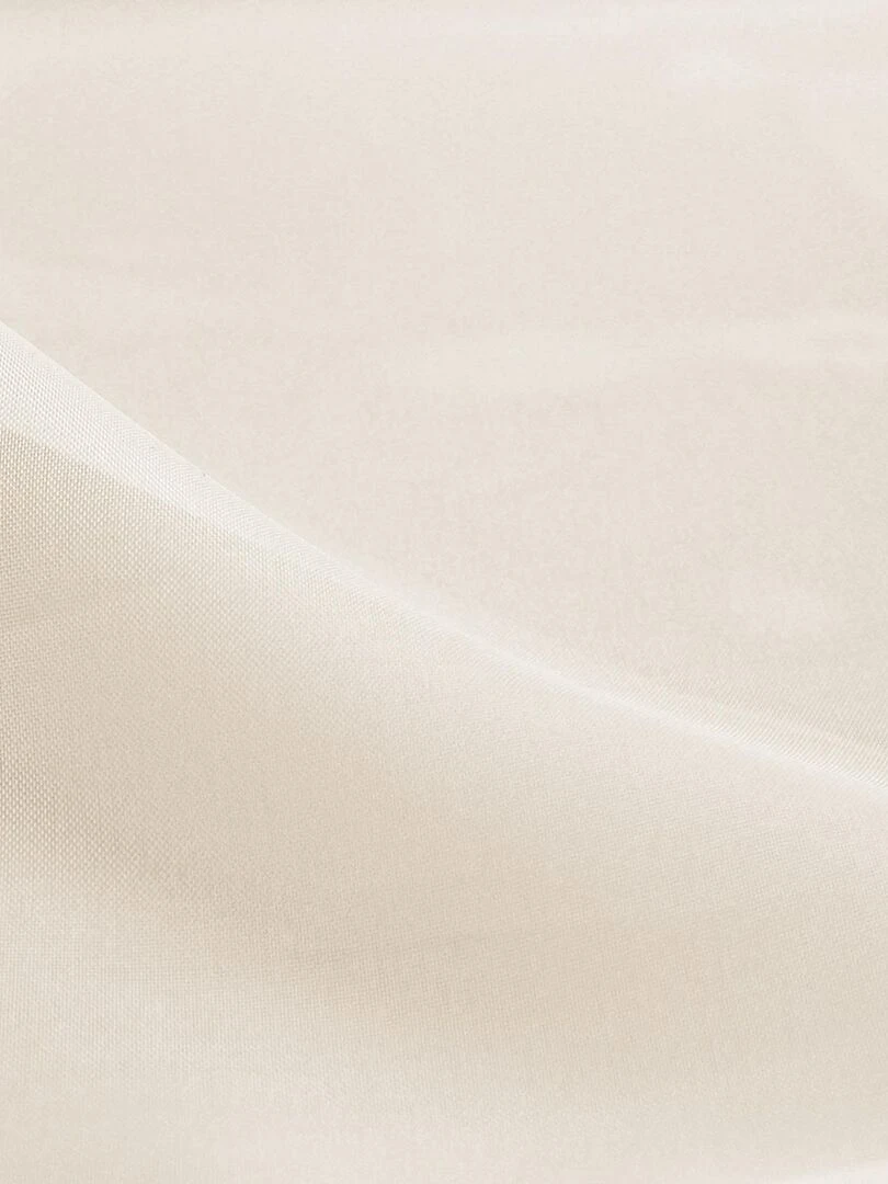 Voilage uni et plombé à galon fronceur   Blanc