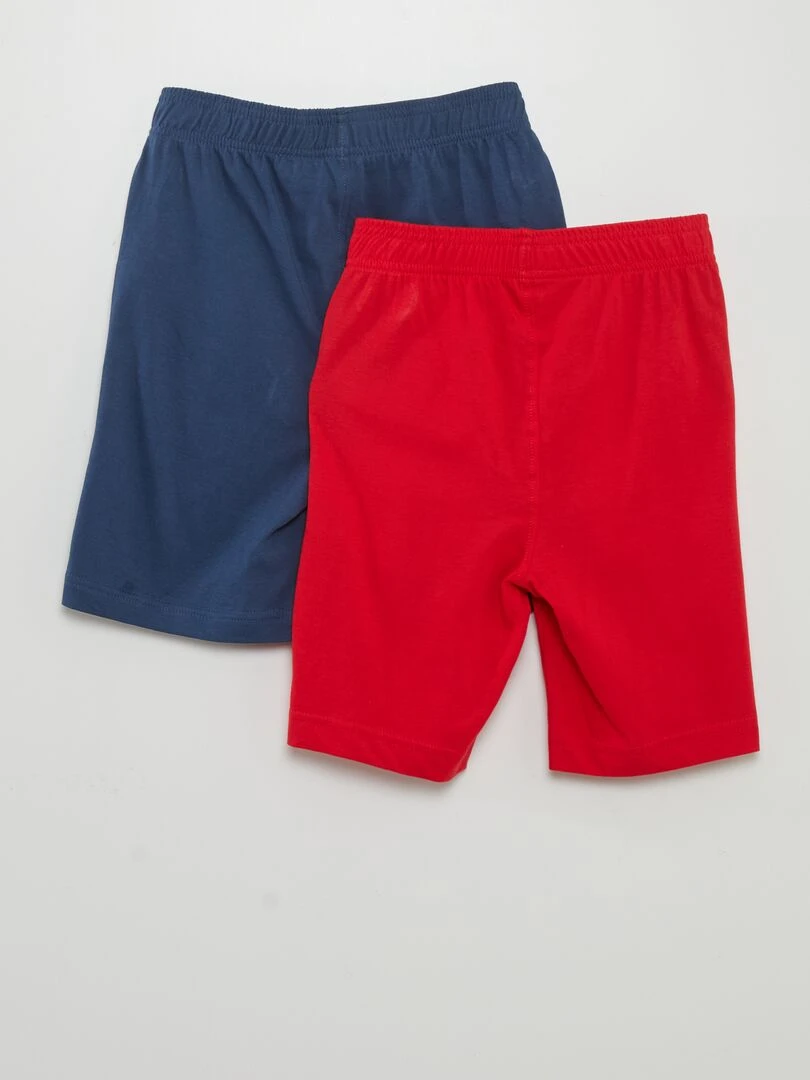 Lot de 2 shorts unis Bleu