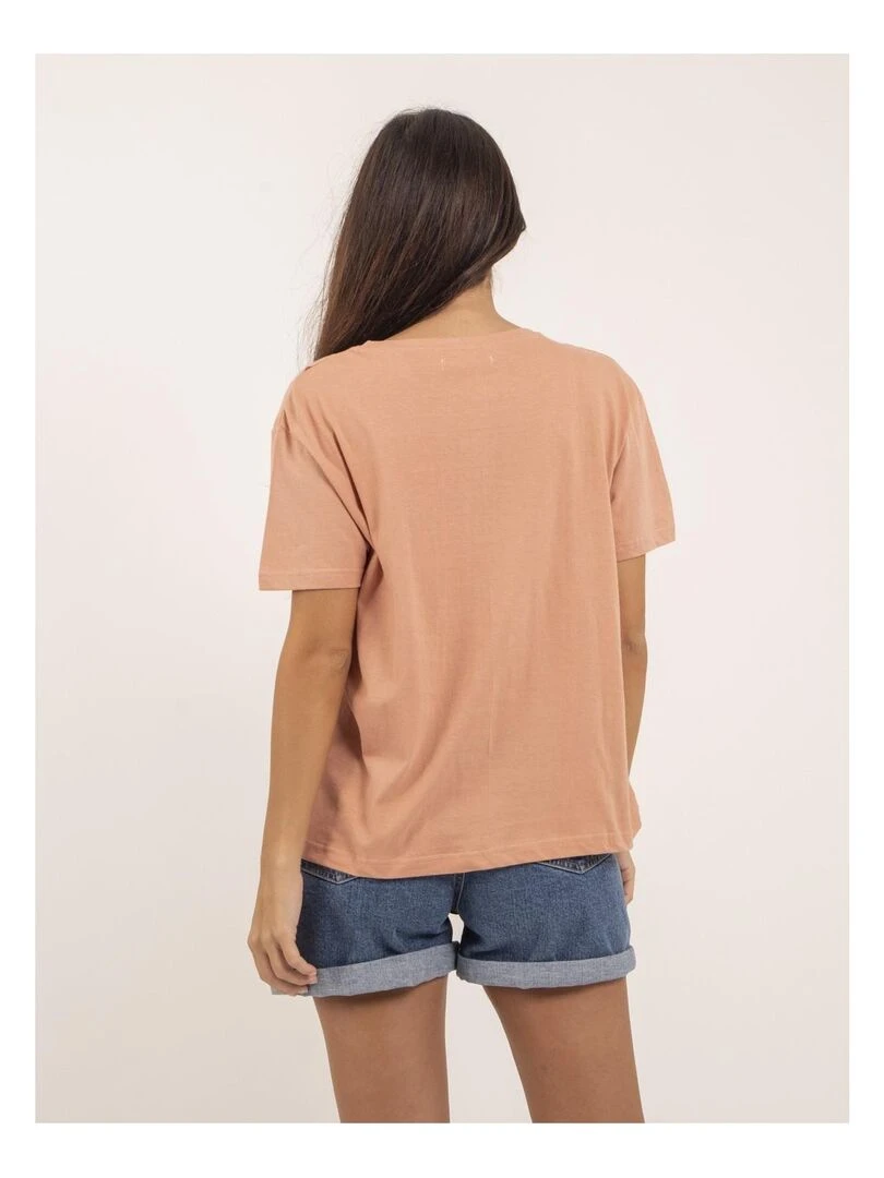 T shirt col rond coton message FROM Rose