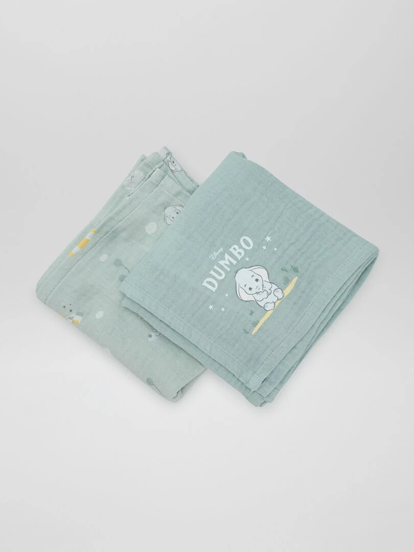 Lot de 2 langes 'Dumbo' 'Disney'   Vert / Dumbo