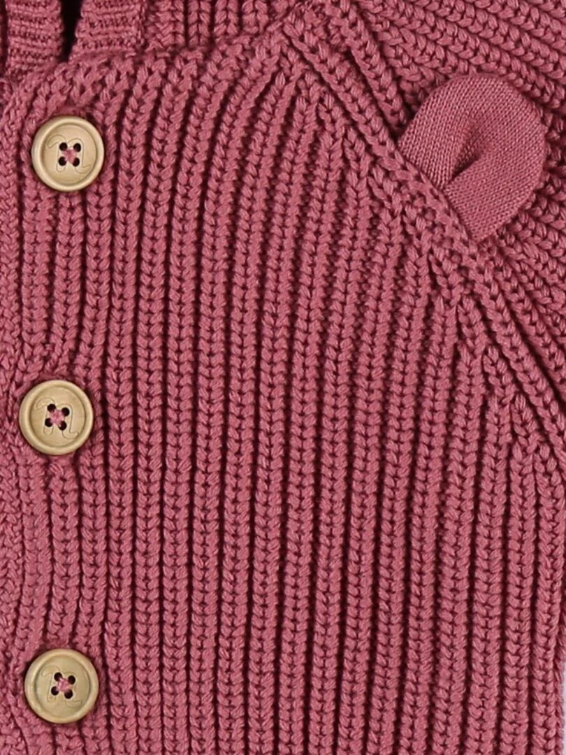 Mantelet en tricot  lie de vin   Noukie's   Rouge