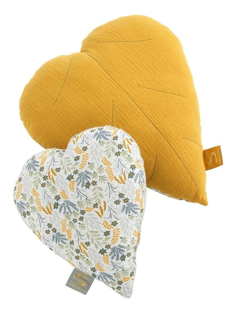 Coussin déco 30x30cm en coton jaune   SAUTHON   Jaune