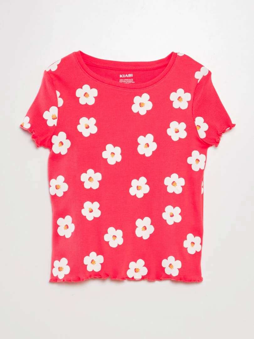 T shirt manches courtes Framboise