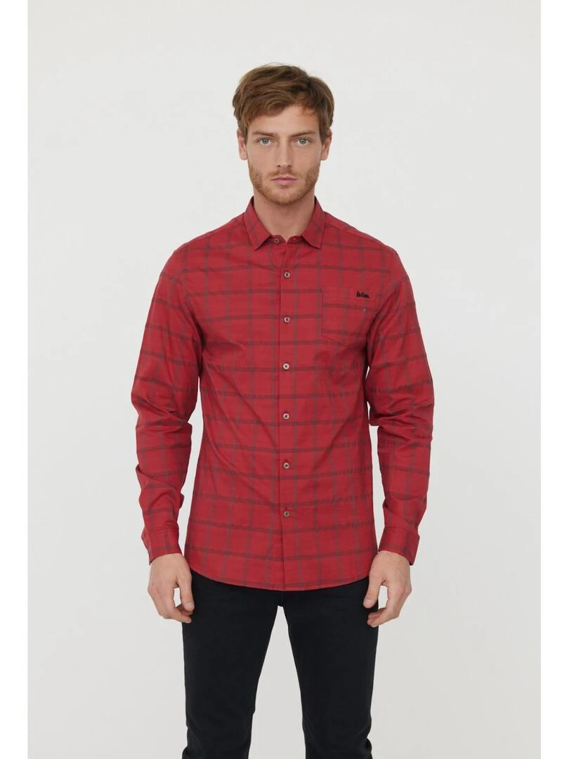 Lee Cooper Chemise manches longues coton regular DROUPA Rouge