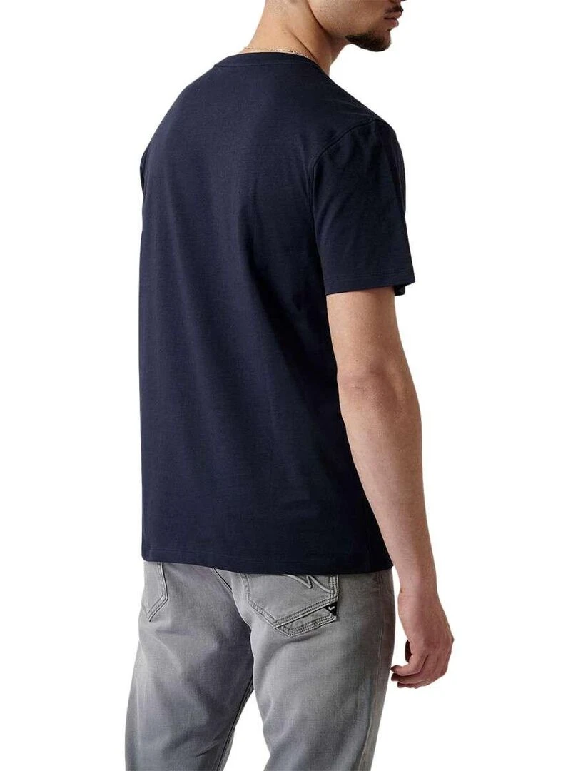 KAPORAL T shirt coton biologique col rond Bleu marine