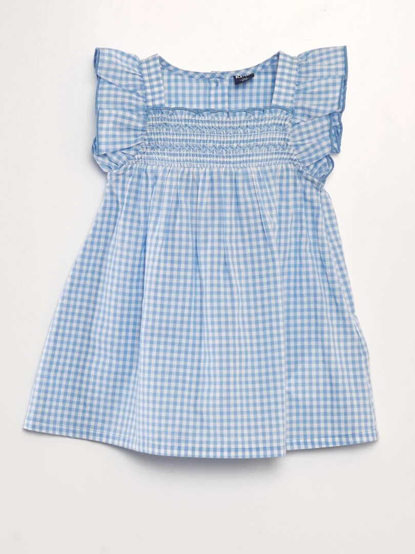 Robe imprimé vichy Bleu