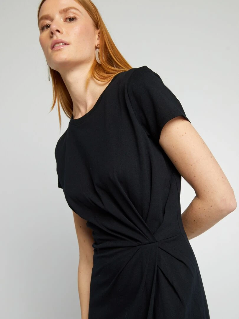 Robe midi à taille resserrée   noir