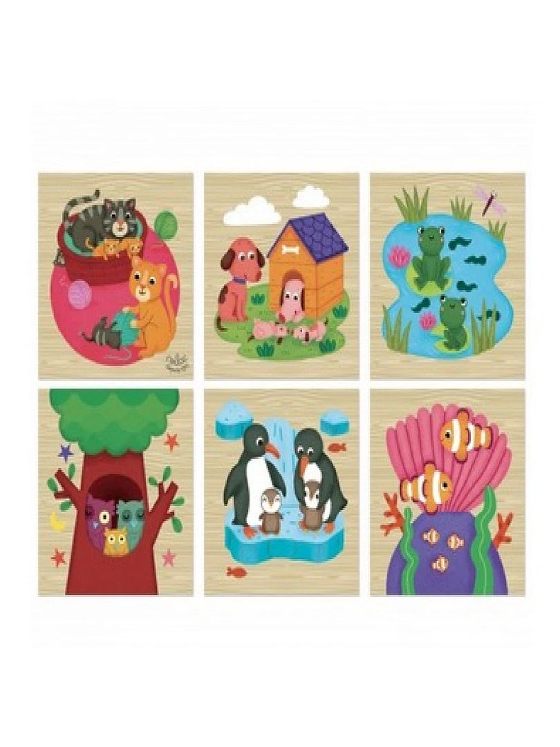 9 Cubes En Bois Animaux Vilac N/A