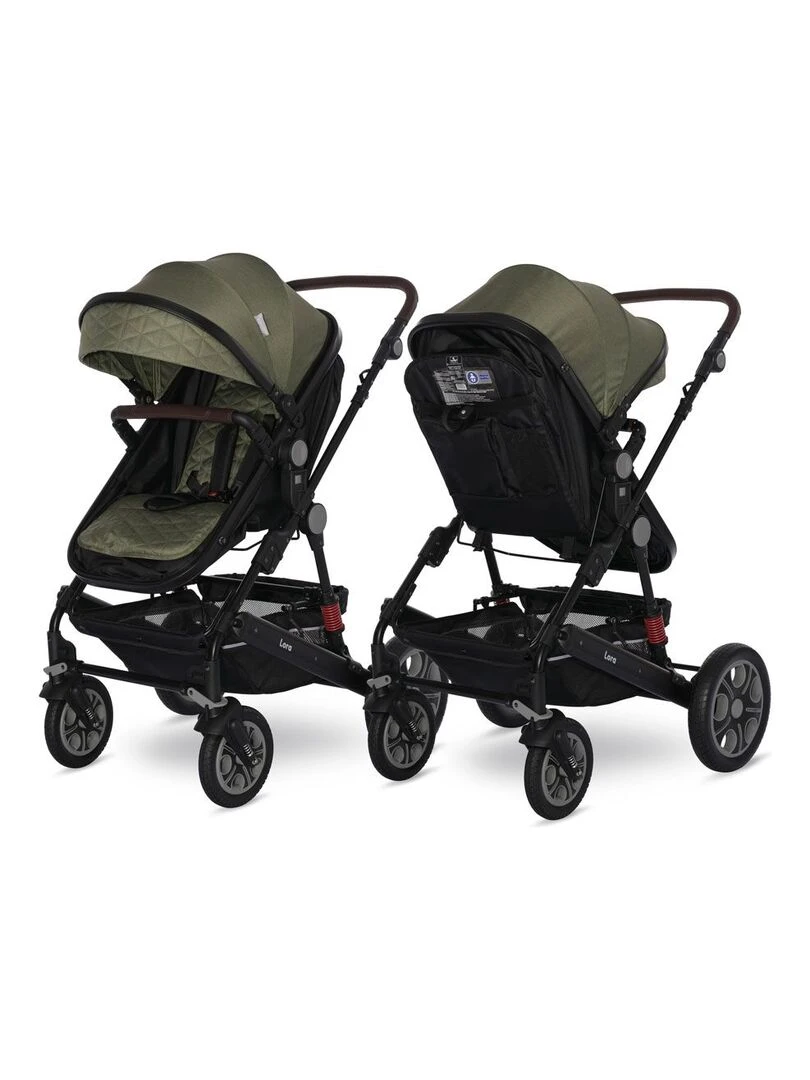 LORELLI   Poussette combinée trio 3 en 1   siège auto 0m – nacelle – dès la naissance – jusqu’à 15kg   Vert