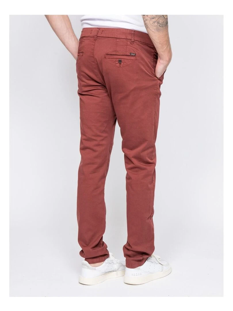 Pantalon chino coupe ajustée VAIRE Bordeaux