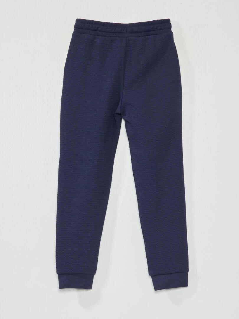 Pantalon de jogging en piqué de coton   Coupe + confortabe   Marine