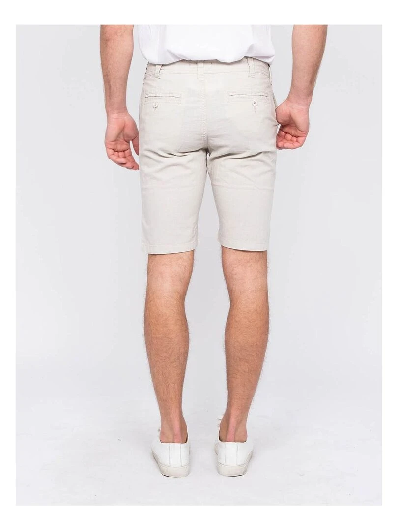 Bermuda chino lin BAGOLIN Ecru