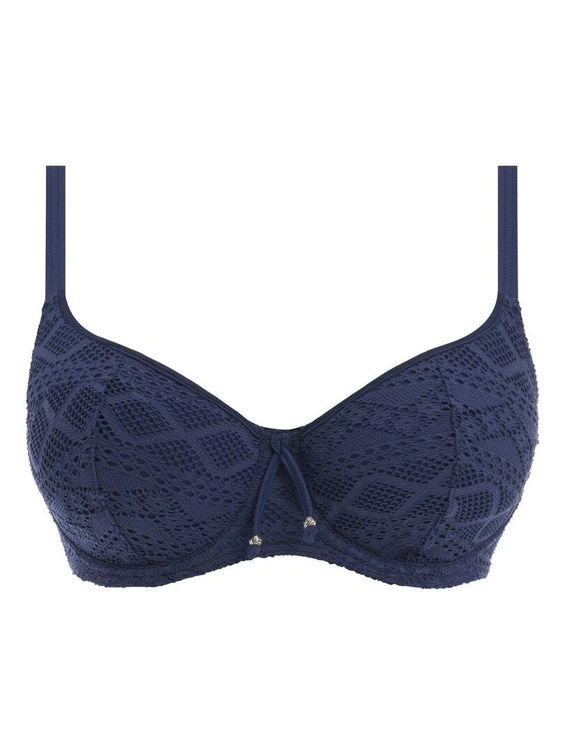 Haut de maillot de bain maille crochet à armatures Sundance   Bleu