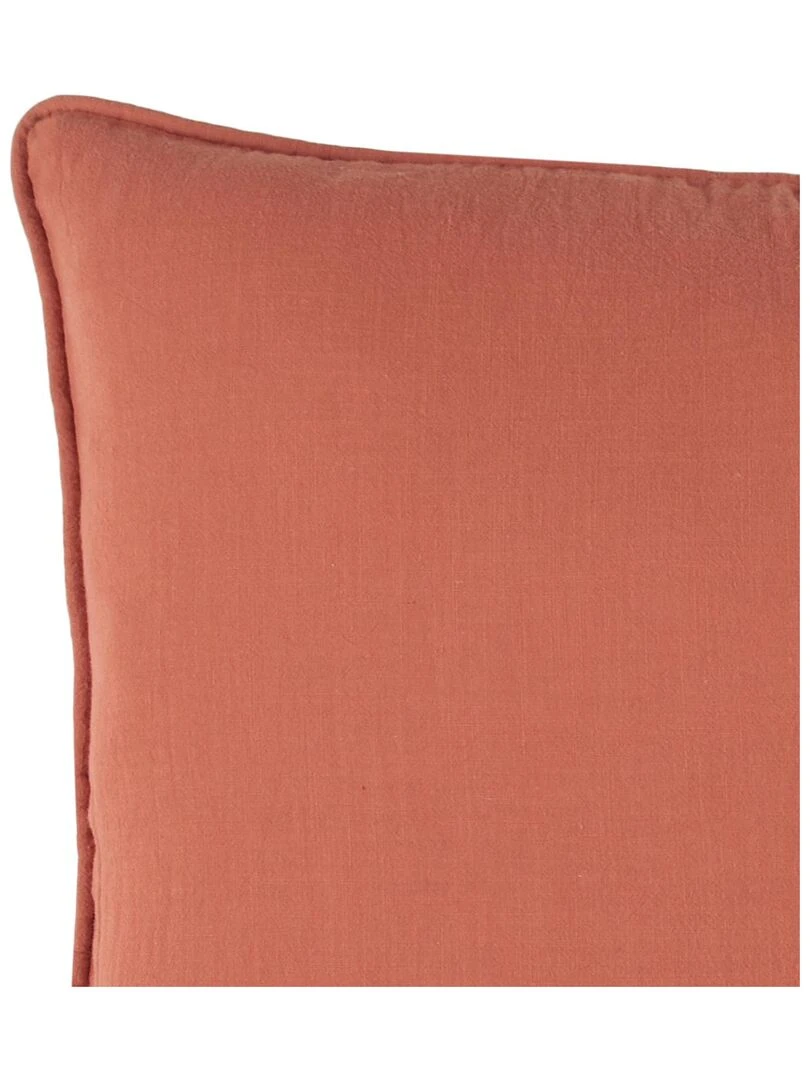 Coussin Windsor passepoilé uni Rouge cerise