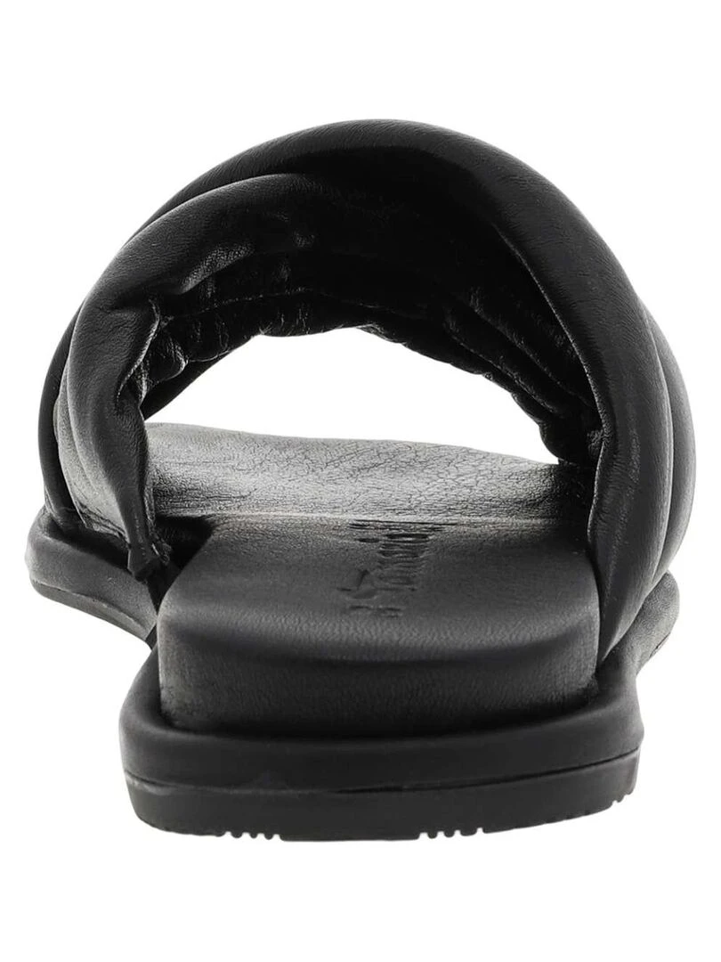 TAMARIS   Mules cuir talon plat   Noir