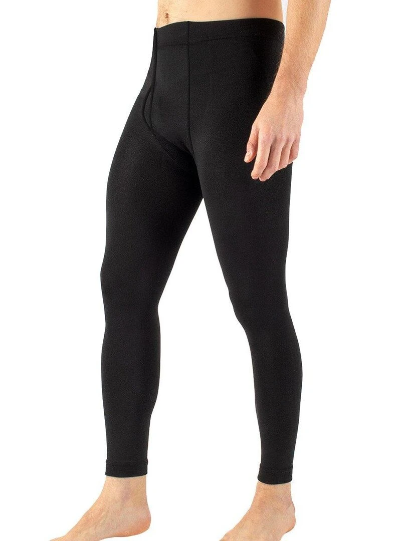 Cette Legging thermique pour homme intérieur en polaire Noir